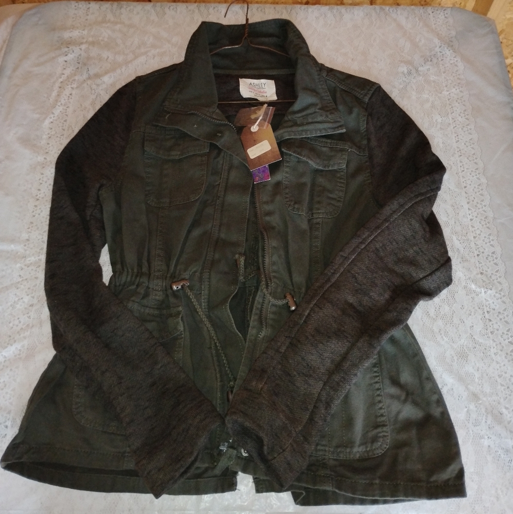 Ashley By 26 International Olive and Charcoal Utility Jacket